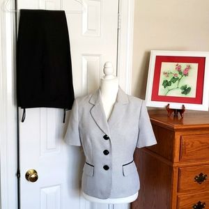 Le Suit Textured Career Pant Suit EUC